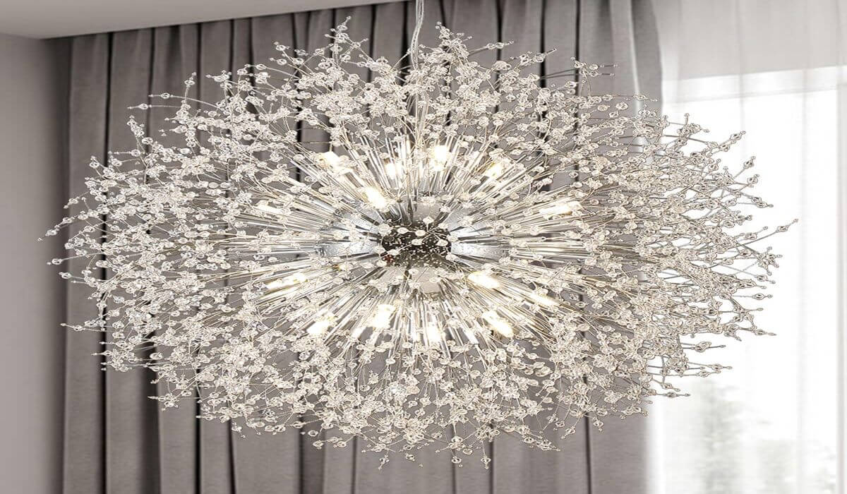 Goomavi Modern fireworks chrome crystal chandelier