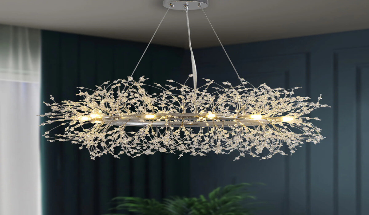 Interior decoration 12 lights fireworks chandelier