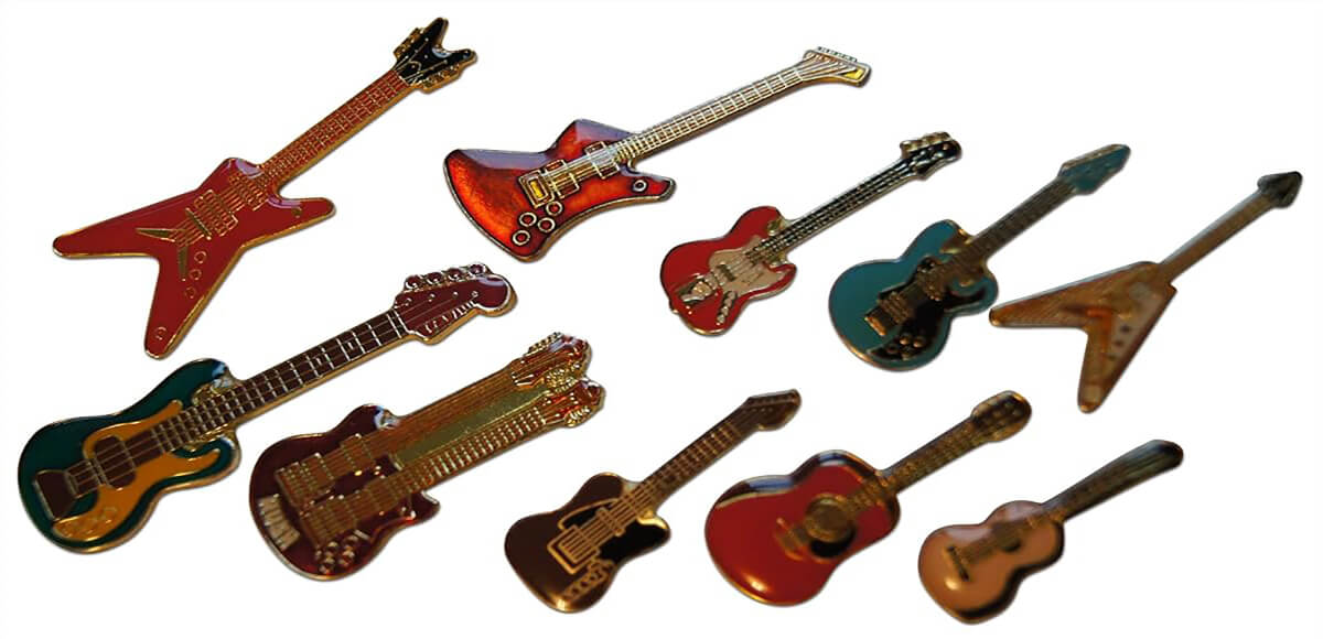 Novel Merk 10-piece Electric & Acoustic Guitar Pin Set