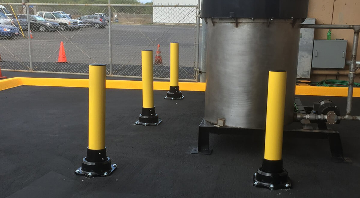 Column Protection VS. Bollards